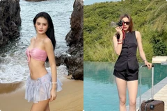 Hot face sao Việt: Ý Nhi khoe đường cong trước sóng biển