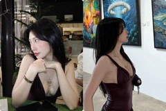 Khổng Tú Quỳnh khoe sắc vóc tuổi 34 với áo khoét sâu táo bạo