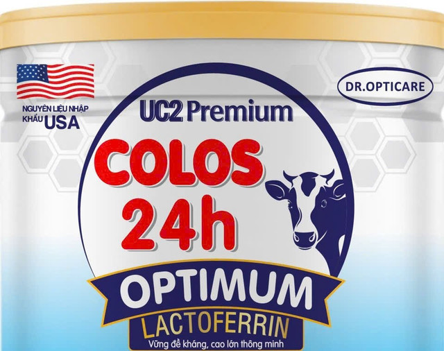 Sữa UC2 Premium Colos 24h Optimum 1+ bị phát hiện có các chỉ tiêu dinh dưỡng Lysine, Taurine, DHA không phù hợp với kết quả kiểm nghiệm. Ảnh: uc2. k1.jpg