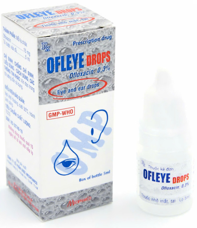 Thuốc nhỏ mắt, tai Ofleye Drops. Nguồn medipharco.vn Thuốc nhỏ mắt, tai Ofleye Drops. Nguồn medipharco.vn