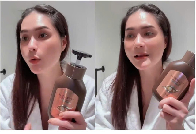 Đoàn Di Băng quảng cáo dầu gội Hanayuki Shampoo - Ảnh nguồn FB bang.jpg