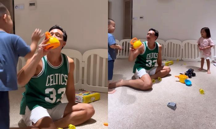 Hà Hồ - Kim Lý ghi điểm bởi một chi tiết khi chơi cùng con ảnh 2