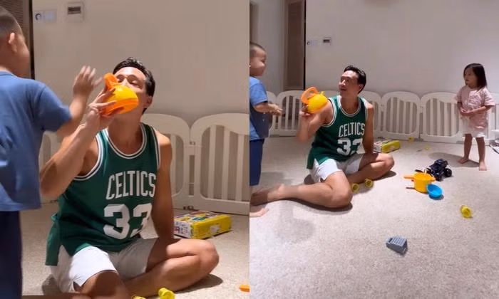 Hà Hồ - Kim Lý ghi điểm bởi một chi tiết khi chơi cùng con ảnh 2