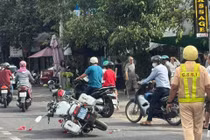 Bắt đối tượng tấn công CSGT khi bị yêu cầu quay lại hiện trường tai nạn