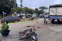 Va chạm với xe tải, nam thanh niên đi xe máy tử vong