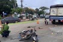 Va chạm với xe tải, nam thanh niên đi xe máy tử vong