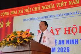 Trưởng Ban Tuyên giáo T.W dự ngày hội Toàn dân bảo vệ an ninh Tổ quốc tại phường Hoài Nhơn Bắc