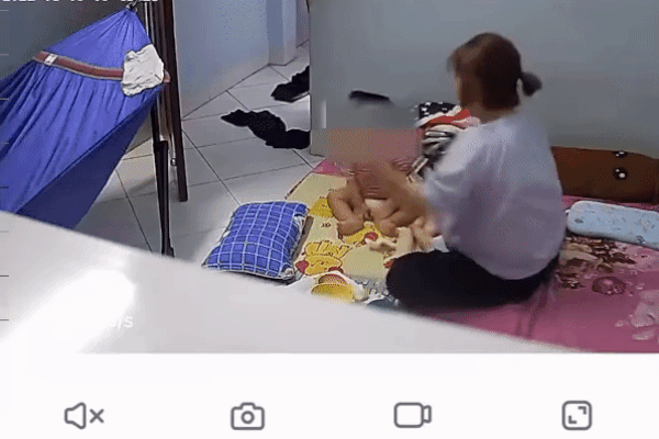 Toàn bộ hành vi của bảo mẫu đã bị camera an ninh ghi lại đầy đủ, vợ chồng anh L. đã đối chất với bảo mẫu H. nhưng người này cho rằng "chỉ vỗ nhẹ để bé ăn" mà không nhận lỗi và xin lỗi. Vợ chồng anh L. cho bảo mẫu nghỉ việc. Khi clip được đưa lên mạng, H. liên tục năn nỉ anh L. gỡ clip. Liên quan đến vụ việc, ngày 15/3, Công an phường Trần Quang Diệu đã triệu tập để làm việc với bảo mẫu và gia đình cháu bé.