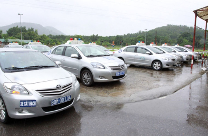 Dàn xe Toyota Vios mới được đưa vào phục vụ công tác sát hạch.