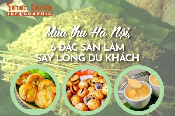 [INFOGRAPHIC] Mùa thu Hà Nội, 6 đặc sản làm say lòng du khách