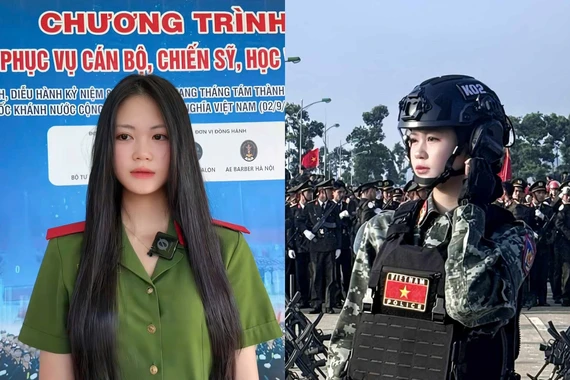 Nữ chiến sĩ khối Cảnh sát đặc nhiệm gây sốt bởi gương mặt xinh đẹp