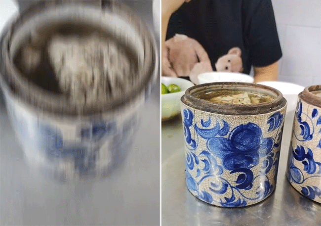 Dù sự thật không phải là óc tần trong bát hương như review nhưng quả thật, hình ảnh này dễ khiến người ta liên tưởng thật. Thế nhưng quán đã tồn tại được 27 năm, đến bây giờ vẫn đông khách thì chứng tỏ chất lượng cũng "không phải dạng vừa".