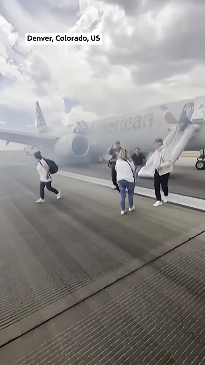 Plane carrying 173 people catches fire during takeoff, passengers flee.
