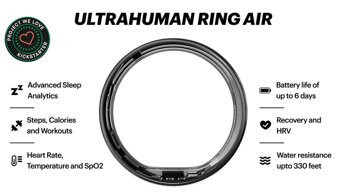 Kế đến là Ultrahuman Ring Air giá 350 đô la . Nó đã cạnh tranh sòng phẳng trong một thử nghiệm sáu chiếc nhẫn thông minh cùng một lúc của chuyên gia từ The Verge vào năm ngoái. Ứng dụng của nó tập trung nhiều hơn vào thể dục hơn là sức khỏe.