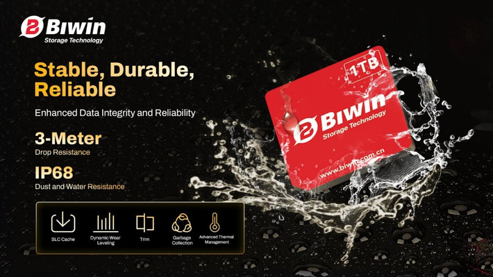 Sản phẩm còn đạt chuẩn chống nước bụi IP68 và chịu được va đập khi rơi từ độ cao 3 mét, mở rộng khả năng ứng dụng trên laptop, tablet, điện thoại và máy ảnh.