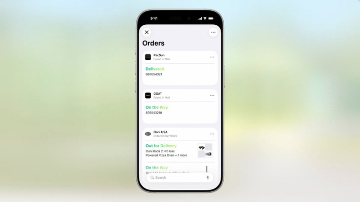 Order tracking (theo dõi đơn hàng) Apple Intelligence có thể tự động phát hiện và tóm tắt thông tin theo dõi đơn hàng từ email do người bán và đơn vị vận chuyển gửi, giúp người dùng xem toàn bộ chi tiết đơn hàng và thông báo tiến độ ở cùng một nơi (kể cả với các đơn mua không dùng Apple Pay).