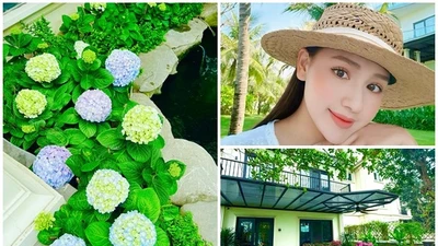 Biệt thự ngập hoa đẹp mê mẩn của "sao nữ giàu nhất miền Bắc"