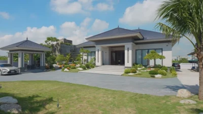 Cận cảnh biệt thự như resort cao cấp của kiến trúc sư tại Hưng Yên