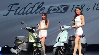 SYM Fiddle DX 158 2025 đẹp tựa Vespa, trang bị vượt trội
