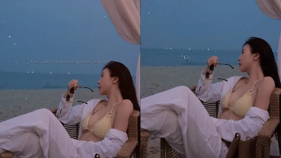 Cựu tiếp viên hàng không Vũ Ngọc Châm khoe vòng 1 lấp ló