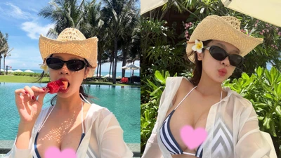 Hàn Hằng khoe vòng 1 "tràn viền", fan chỉ điểm bất thường