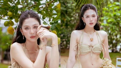 "Nữ hoàng nội y" Ngọc Trinh khoe visual đi biển gây bão mạng xã hội