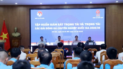 58 trọng tài và 14 giám sát trọng tài bóng hoàn thành tập huấn