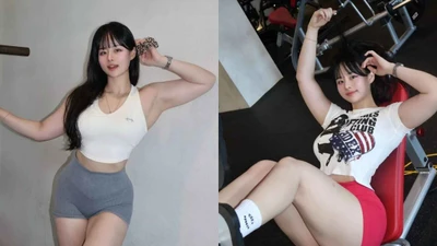 Gái xinh Hàn Quốc mặt búp bê, thân hình cơ bắp