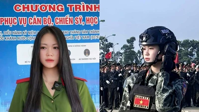Nữ chiến sĩ khối Cảnh sát đặc nhiệm gây sốt bởi gương mặt xinh đẹp