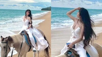 Võ Ngọc Trân khoe bộ ảnh cưỡi ngựa cực "chữa lành"