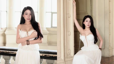 Yogurt Ng diễn nét "nũng nịu", netizen chú ý tới vòng 1 "tràn viền"