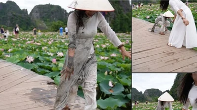 Đi chụp ảnh hồ sen, hội chị em trải qua kiếp nạn 