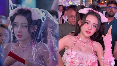 Ngân 98 đu trend biến thành búp bê xuống phố