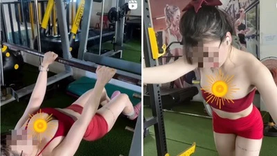 Đặt góc máy nhạy cảm, nữ PT gym khiến netizen nóng mắt
