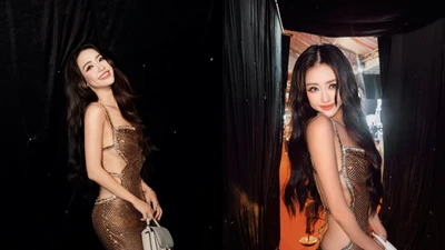 Hot girl Vũ Quỳnh Anh gây chú ý với váy cắt xẻ táo bạo