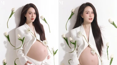 MC Ngô Mai Phương khoe ảnh thai kỳ cực nghệ thuật
