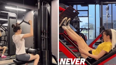 Chăm tập gym, hot girl Tăng Mỹ Hàn body vẫn vạn người mê