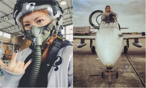 Hot girl 9X cực xinh lái máy bay chiến đấu