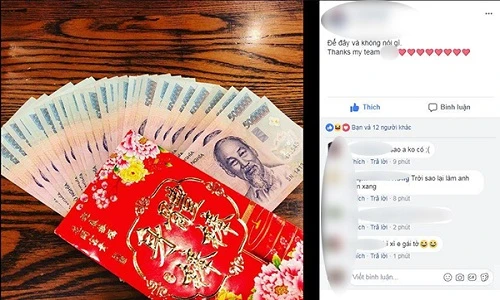 Dân công sở thi nhau khoe lì xì may mắn ngày khai xuân