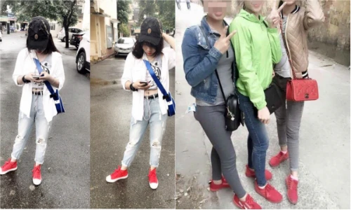 Không kém cạnh nam nhi, gái xinh thi nhau theo “mốt” giày đỏ