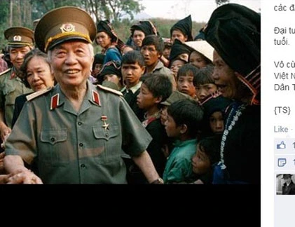 Dân mạng thương tiếc, tưởng nhớ Đại tướng Võ Nguyên Giáp
