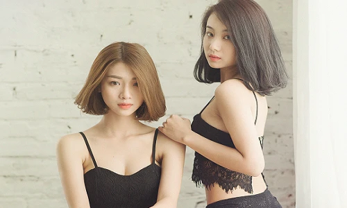 Vẻ đẹp quyến rũ của đôi bạn 9X Hà thành