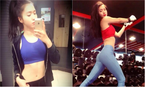 Thân hình chuẩn của 9X Hà thành “nghiện” phòng gym