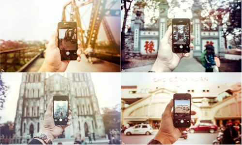 Bộ ảnh Hà Nội nhìn qua điện thoại cực kỳ độc đáo
