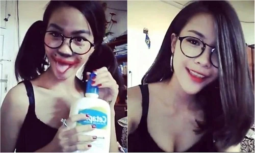 Rộ trào lưu clip biến hình, làm đẹp từ thứ kinh khủng