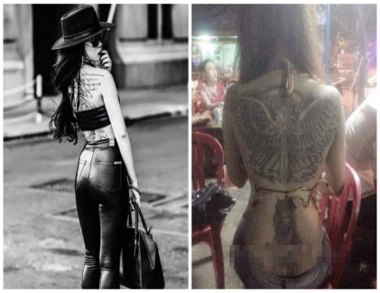 Gái trẻ Việt thi nhau khoe hình xăm kín lưng