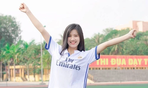 Nhan sắc xinh đẹp của hoa khôi sân cỏ Học viện An ninh