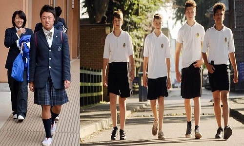 Chấn động những vụ nam sinh nổi loạn, mặc váy tới trường