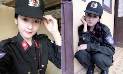 Nữ sinh cảnh sát đẹp tựa búp bê sợ... mạng xã hội 