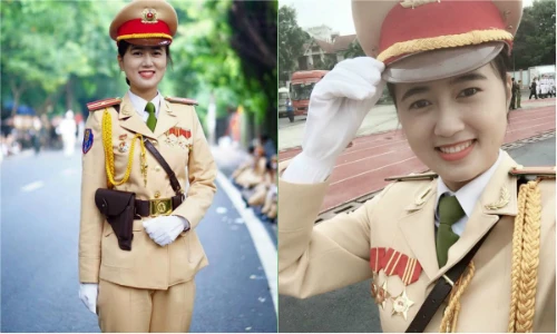 Nữ CSGT xinh đẹp quê Thanh Hóa bất ngờ nổi tiếng